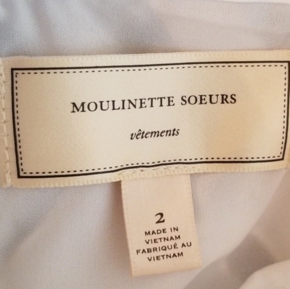 Anthropologie Moulinett Soeurs Dress Seapane Eyelet White Blue - Picture 2 of 15